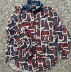 Vintage Quizz Western Long Sleeve Button Down